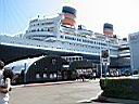 le Queen Mary amar� � son quai � LongBeach !